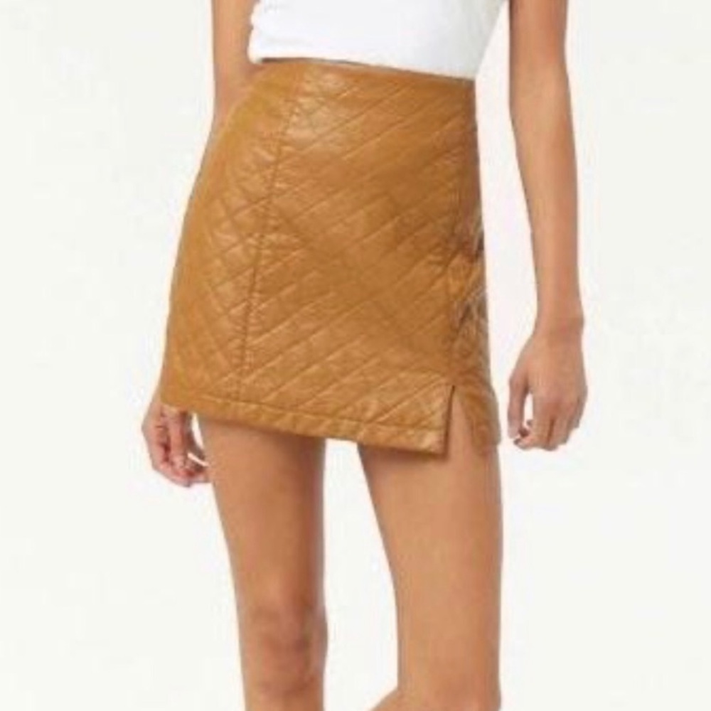- FOREVER 21 Brown Leather Skirt